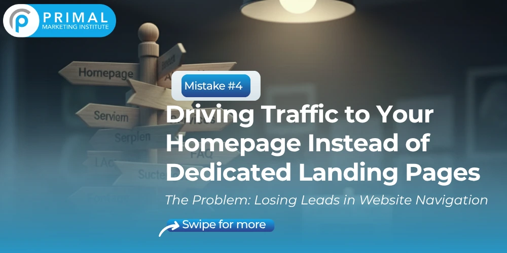 Lead generation mistakes not driving traffic to your homepage